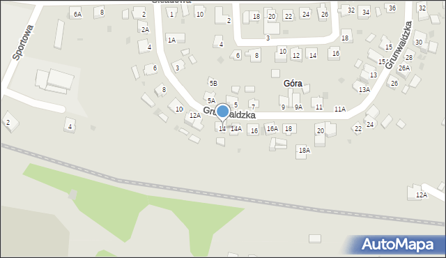 Żnin, Grunwaldzka, 14, mapa Żnin