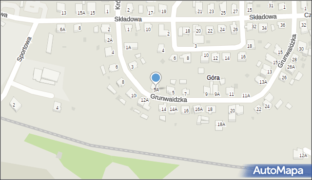 Żnin, Grunwaldzka, 5A, mapa Żnin