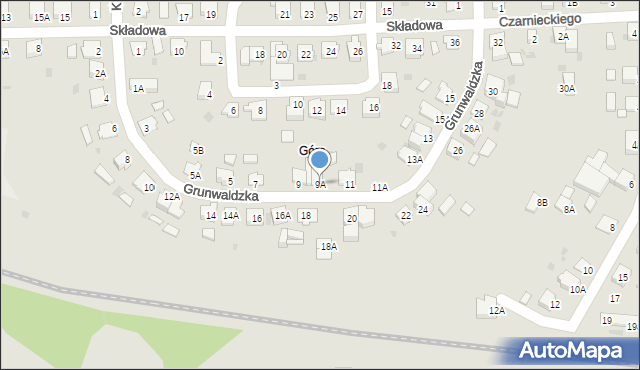 Żnin, Grunwaldzka, 9A, mapa Żnin