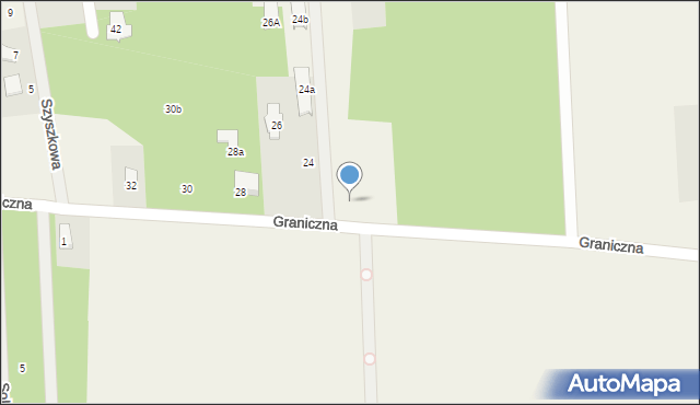 Żółwin, Graniczna, 22, mapa Żółwin