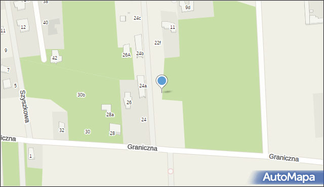 Żółwin, Graniczna, 22c, mapa Żółwin