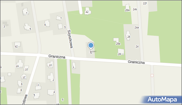 Żółwin, Graniczna, 32, mapa Żółwin