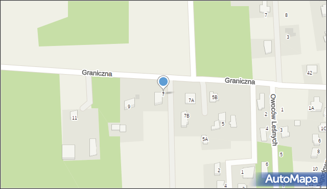 Żółwin, Graniczna, 7, mapa Żółwin