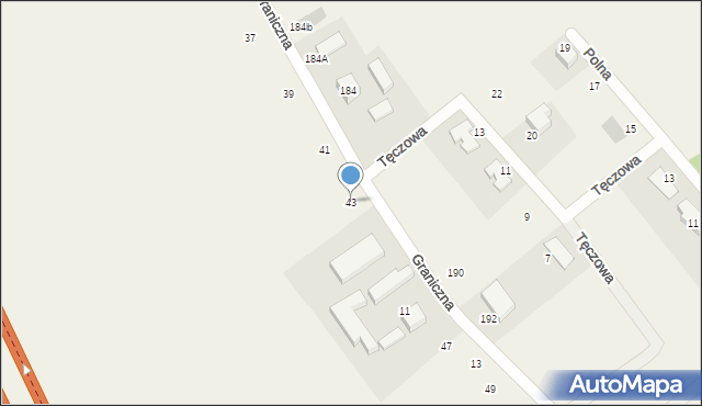 Żukowo, Graniczna, 43, mapa Żukowo