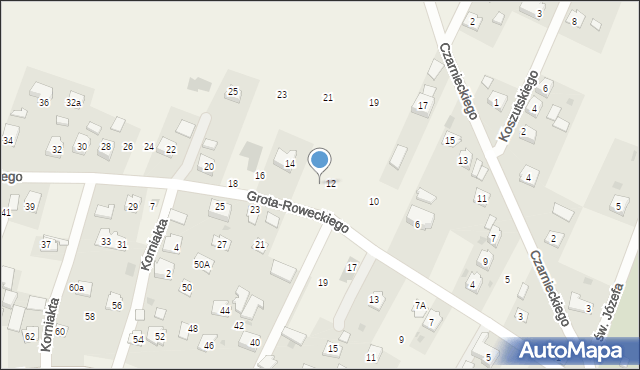 Żurawica, Grota-Roweckiego Stefana, gen., 12a, mapa Żurawica