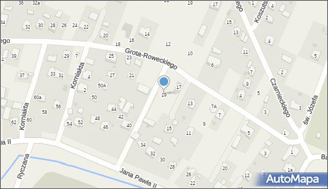 Żurawica, Grota-Roweckiego Stefana, gen., 19, mapa Żurawica