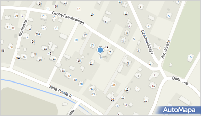 Żurawica, Grota-Roweckiego Stefana, gen., 9, mapa Żurawica