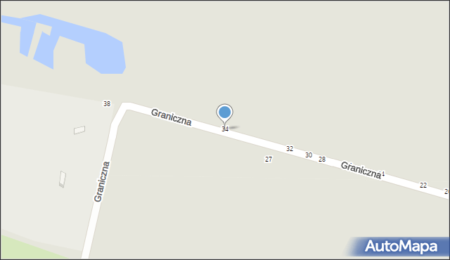 Żychlin, Graniczna, 34, mapa Żychlin