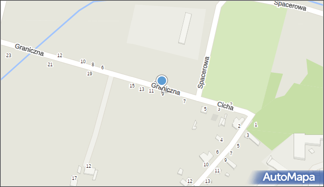 Żychlin, Graniczna, 9, mapa Żychlin