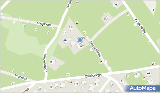 Żyrardów, Grenadierów, 19a, mapa Żyrardów