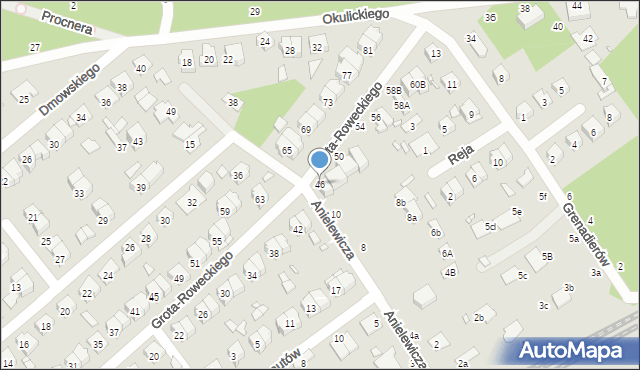 Żyrardów, Grota-Roweckiego Stefana, gen., 46, mapa Żyrardów