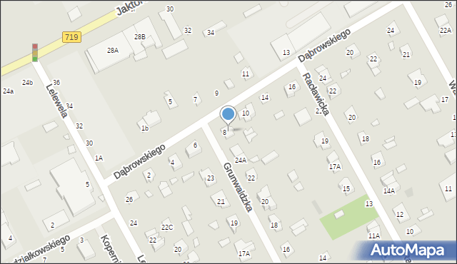 Żyrardów, Grunwaldzka, 26, mapa Żyrardów