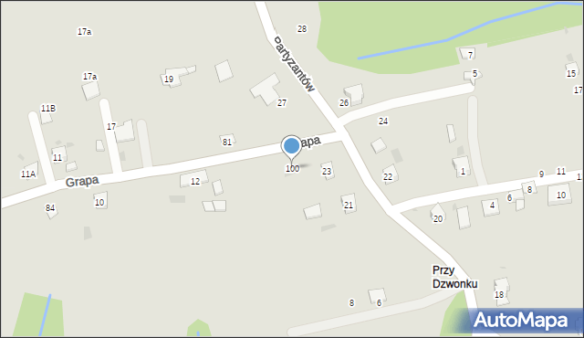 Żywiec, Grapa, 100, mapa Żywiec
