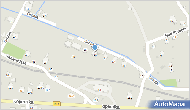 Żywiec, Grobla, 4A, mapa Żywiec