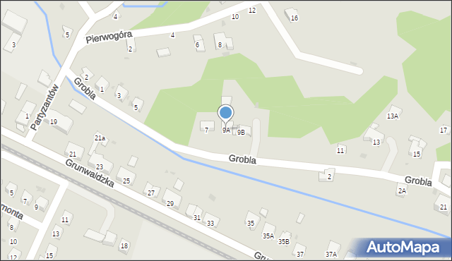 Żywiec, Grobla, 9A, mapa Żywiec