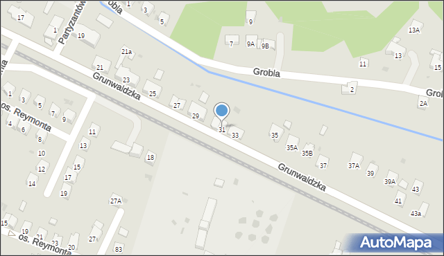 Żywiec, Grunwaldzka, 31b, mapa Żywiec