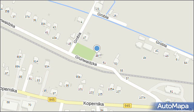 Żywiec, Grunwaldzka, 49, mapa Żywiec