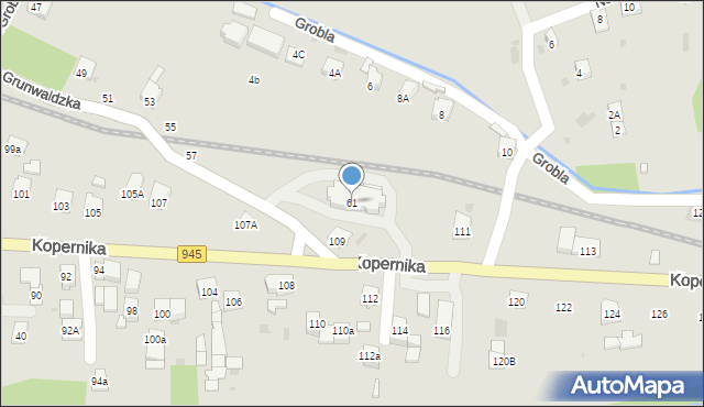 Żywiec, Grunwaldzka, 61, mapa Żywiec