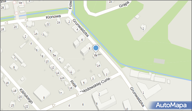 Żywiec, Grunwaldzka, 8a, mapa Żywiec