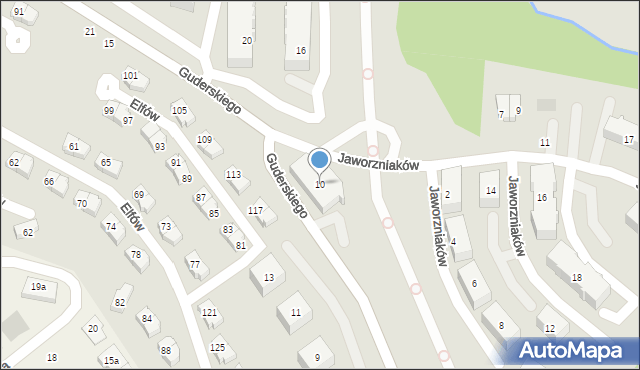 Gdańsk, Guderskiego Konrada, 10, mapa Gdańska