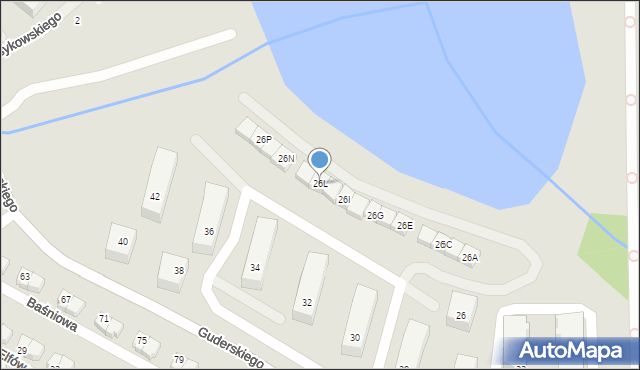 Gdańsk, Guderskiego Konrada, 26L, mapa Gdańska