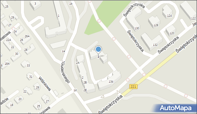 Gdańsk, Guderskiego Konrada, 4, mapa Gdańska