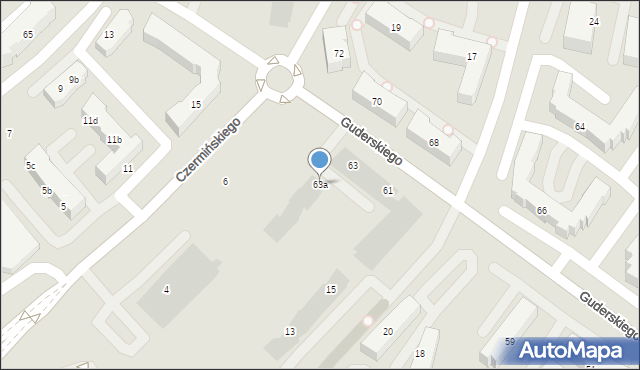 Gdańsk, Guderskiego Konrada, 63a, mapa Gdańska