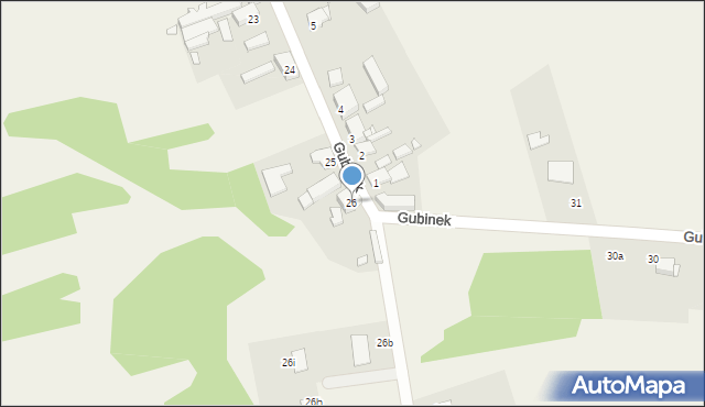 Gubinek, Gubinek, 26, mapa Gubinek