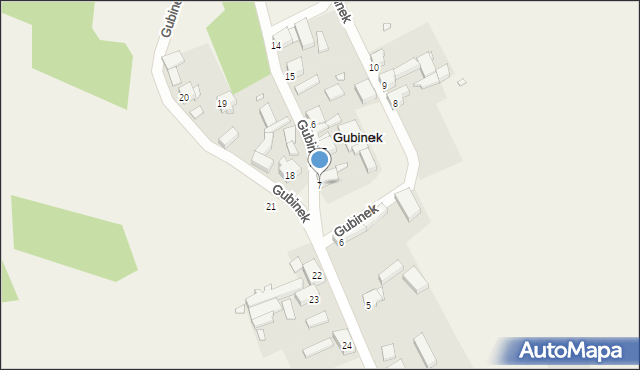 Gubinek, Gubinek, 7, mapa Gubinek