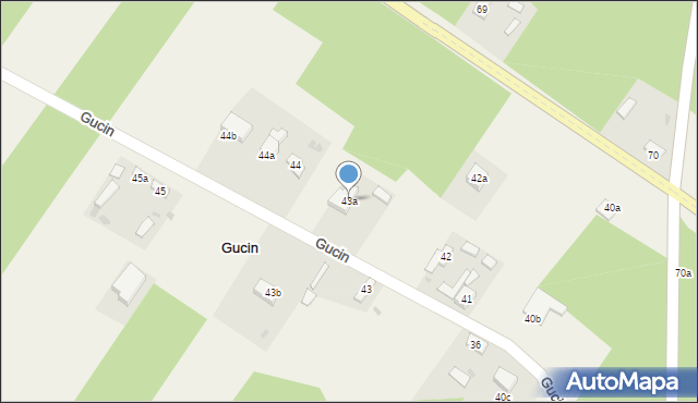 Gucin, Gucin, 43a, mapa Gucin