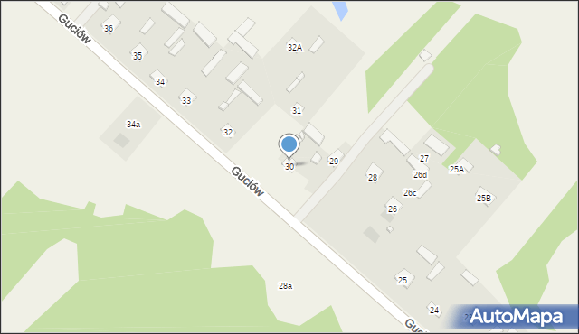 Guciów, Guciów, 30, mapa Guciów