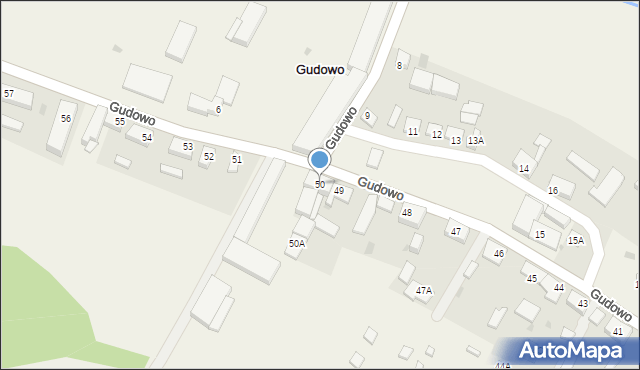 Gudowo, Gudowo, 50, mapa Gudowo