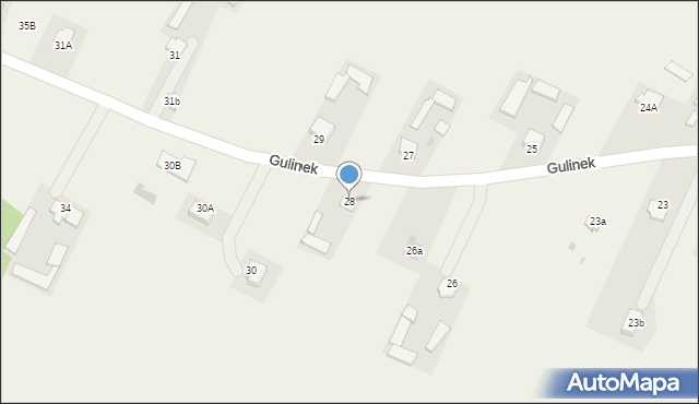 Gulinek, Gulinek, 28, mapa Gulinek