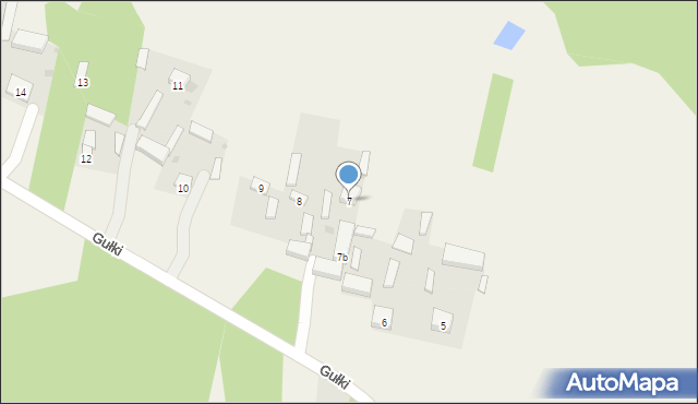 Gułki, Gułki, 7, mapa Gułki