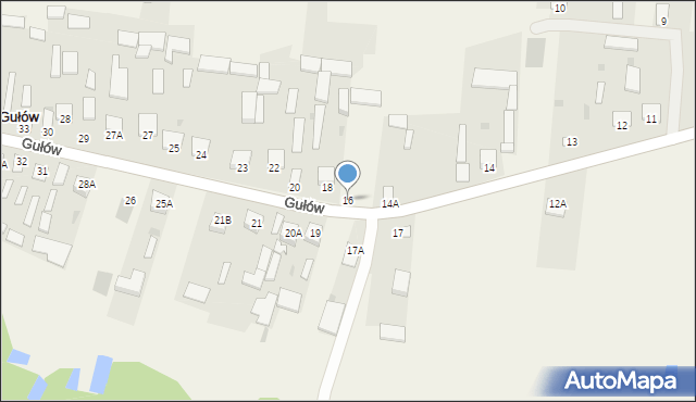 Gułów, Gułów, 16, mapa Gułów