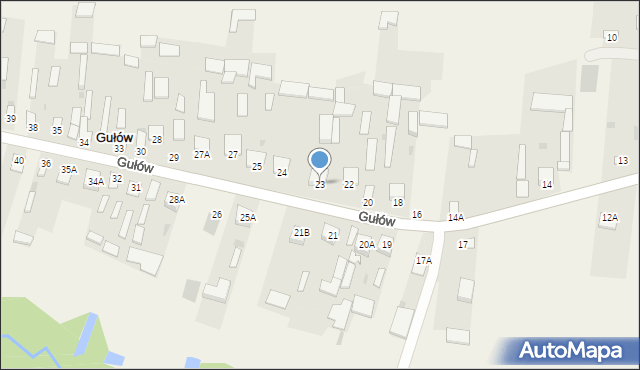 Gułów, Gułów, 23, mapa Gułów