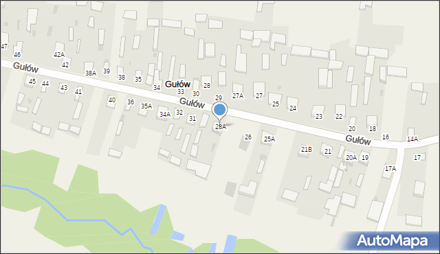 Gułów, Gułów, 28A, mapa Gułów