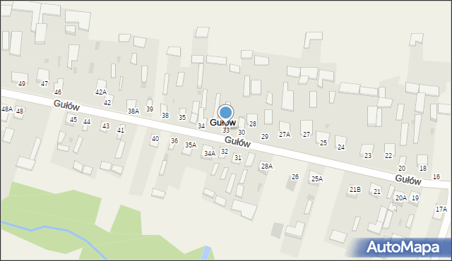 Gułów, Gułów, 33, mapa Gułów