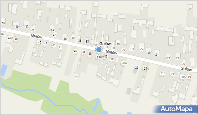 Gułów, Gułów, 34A, mapa Gułów