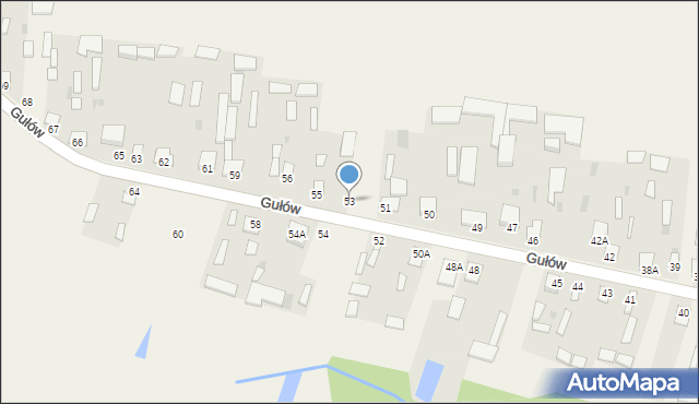 Gułów, Gułów, 53, mapa Gułów