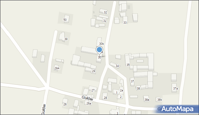 Gułów, Gułów, 30, mapa Gułów