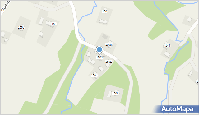 Gumniska, Gumniska, 150a, mapa Gumniska