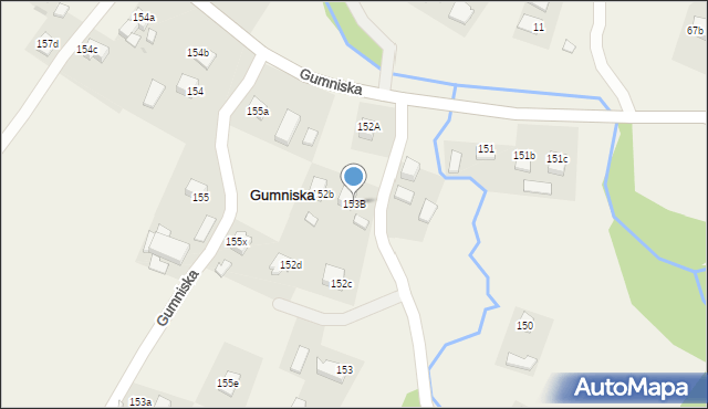 Gumniska, Gumniska, 153B, mapa Gumniska