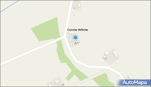 Gunów-Wilków, Gunów-Wilków, 26, mapa Gunów-Wilków