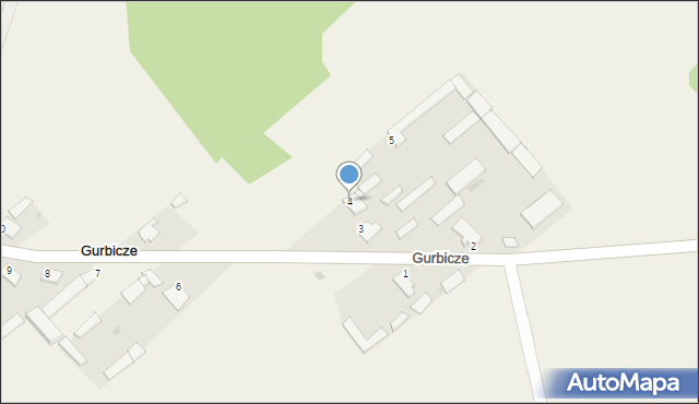 Gurbicze, Gurbicze, 4, mapa Gurbicze