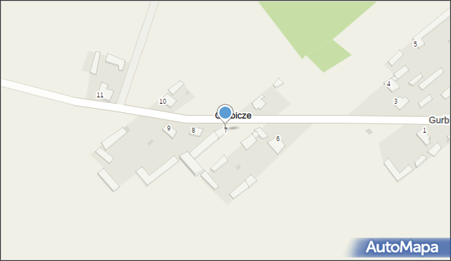 Gurbicze, Gurbicze, 7, mapa Gurbicze