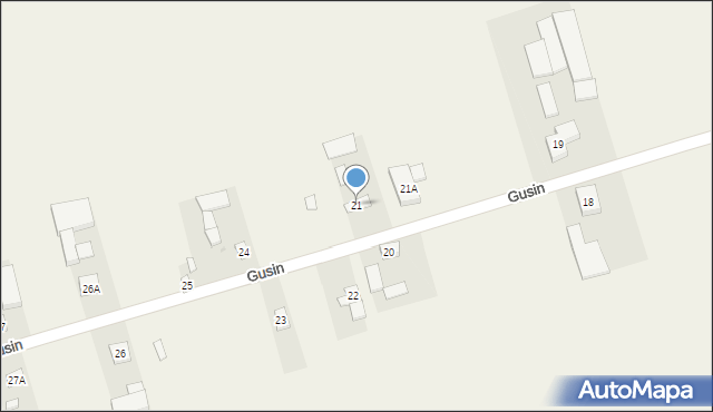 Gusin, Gusin, 21, mapa Gusin