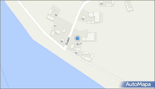 Gusin, Gusin, 54, mapa Gusin