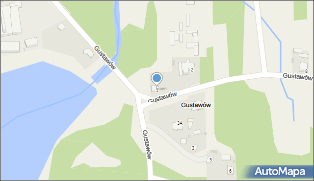 Gustawów, Gustawów, 1, mapa Gustawów