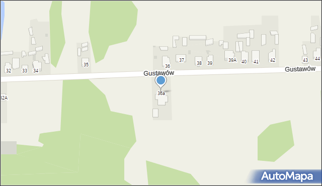 Gustawów, Gustawów, 36a, mapa Gustawów